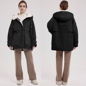 NAP Loungewear NEW Hooded Drawstring Down Parka